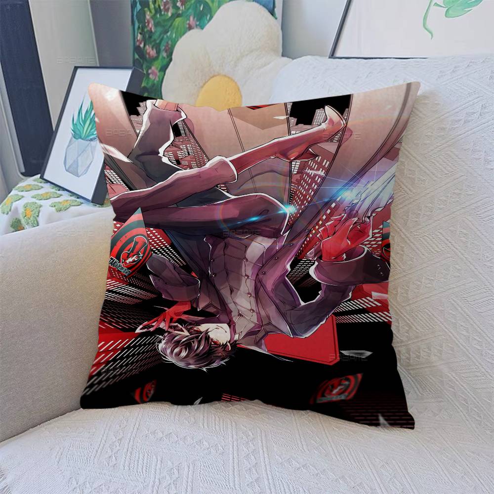 Classic Anime P-Persona 5 Cushion Cover Pillowcase Upholstery Sofa Throw Pillow Home Decor Pillowcas