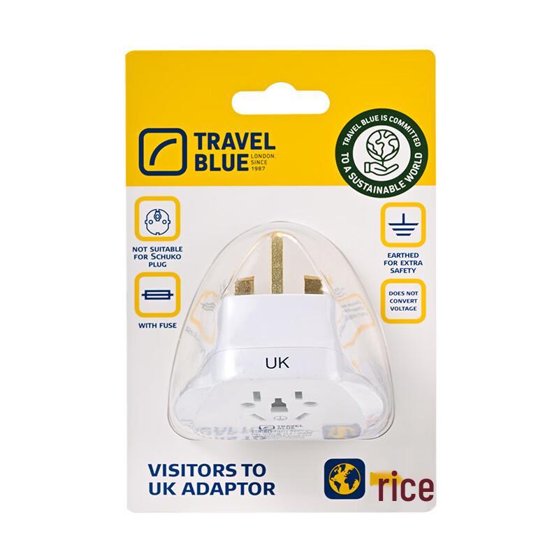 TRAVEL BLUE World to UK Travel Adapter