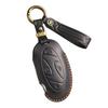 The New Retro Key Bag Is Suitable for Korean Hyundai Car Key Cover, Purely Handmade High-end Protective Shell Buckle, Cowhide.