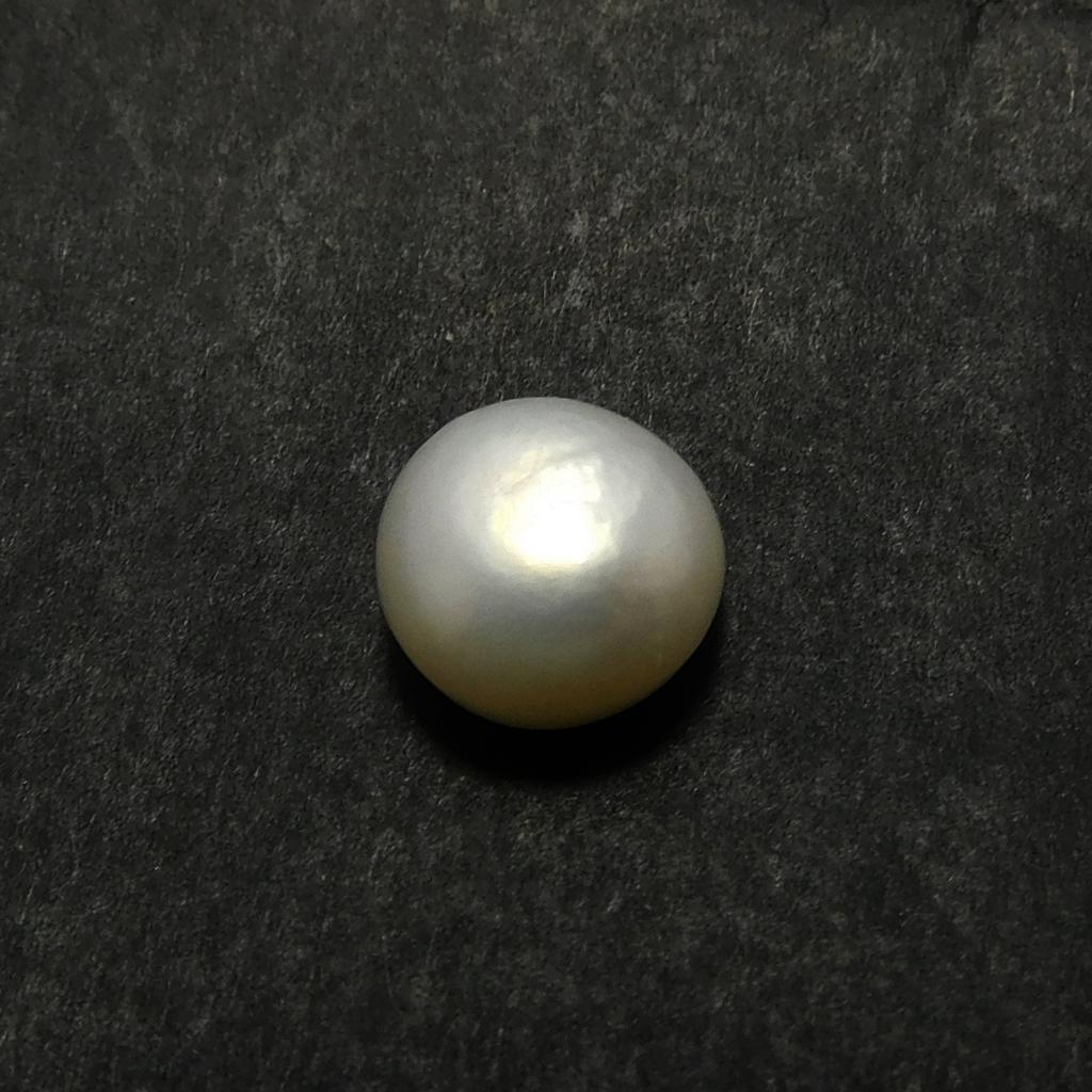 Natural White Pearl 2.45 Ct CERTIFIED Mabe South Pacific SEA Round Cut Loose Gem p-2982-h