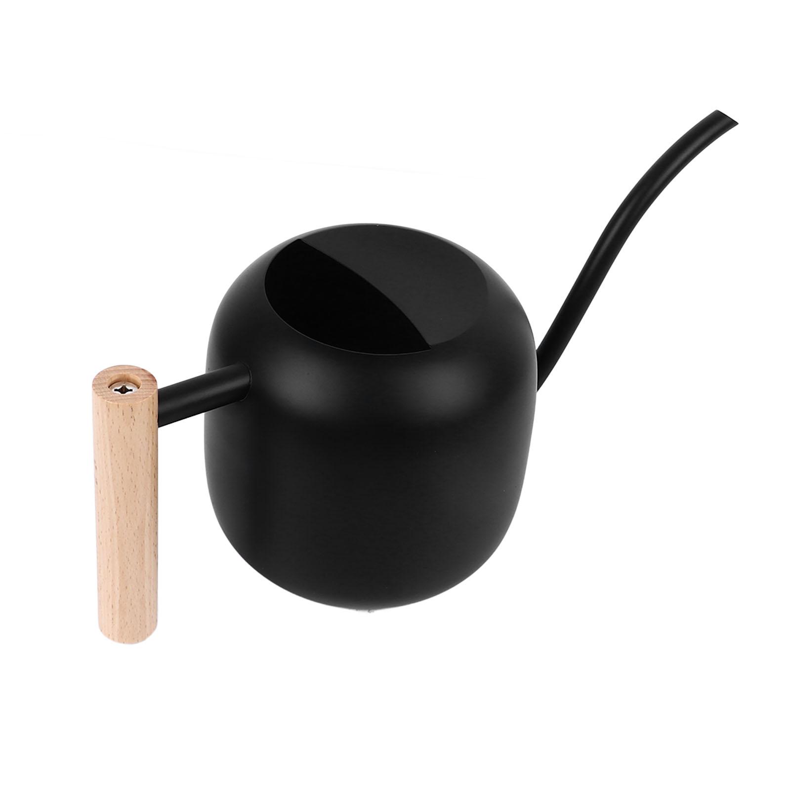 

Metal Watering Can Wooden Handle Long Spout Watering Can Pot for Indoor House Plants Bonsai Outdoor Garden Flower 1.2L