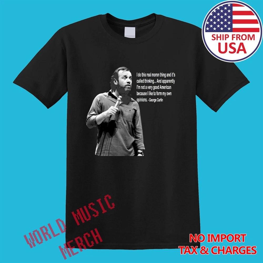 George Carlin Stand Up Comedian Men s Black Size S-5XL S