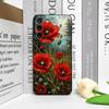 Retro Poppy Flower Bloom Hot Red Printed Phone Case for Honor Huawei 200 LITE 100 400 PRO 90 Lite Magic 8 7 6 5 Pro Floral Cover