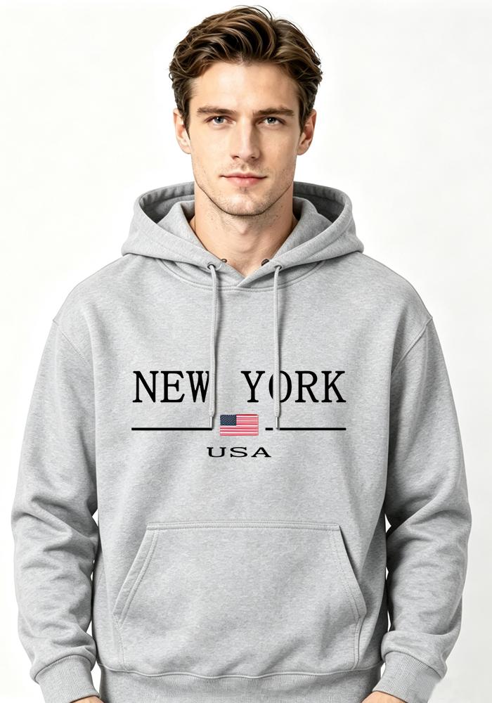 Erkek Kadın New York ABD Şehir Kapüşonluları Moda Harf Baskılı Grafik Sweatshirtler Bol Rahat Harajuku Kapüşonlu Üst Spor Giyim