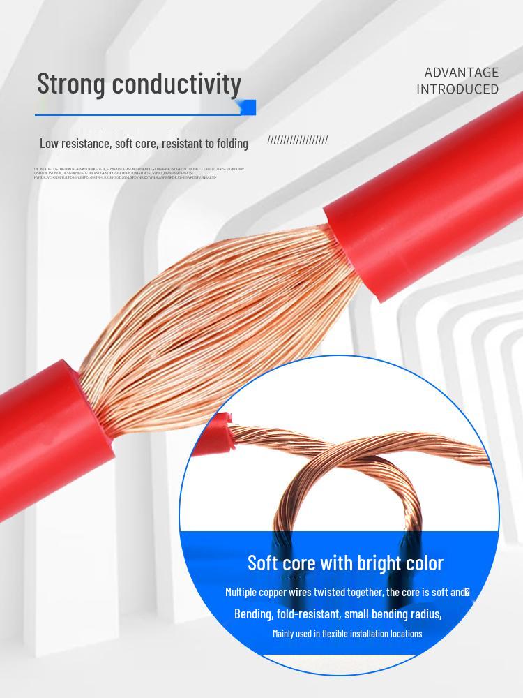 National Standard RV Copper Core Stranded Wire - Soft, Single Core, Electronic, Signal & Control Wire (0.3-1 Sq. mm)
