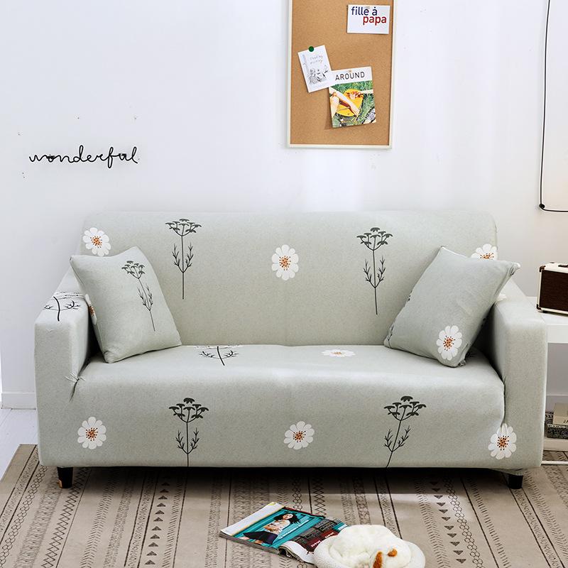 1PC Soft Stretch Sofa Slipcover with Elastic Loop Removable Sofa Cover, Couch Cover Furniture Protector for Bedroom Office Living Room Home Decor