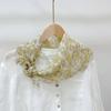 Thin Print Thin Narrow Lengthened Rhombus Scarf Japanese Literary Sunscreen Silk Neck Towel Linen Shawl Women
