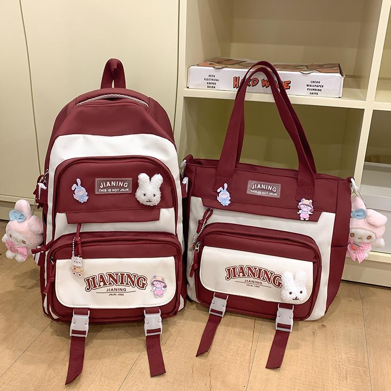Schoolbags for Children Elementary School Students Junior High School Girls High School Two Piece Backpack