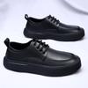 Herren Echtleder Freizeitschuhe Schwarz weiß Sneaker Herren Herbst Mann Mode Handgefertigt Outdoor Freizeitspaziergang Flats Herrenschuhe