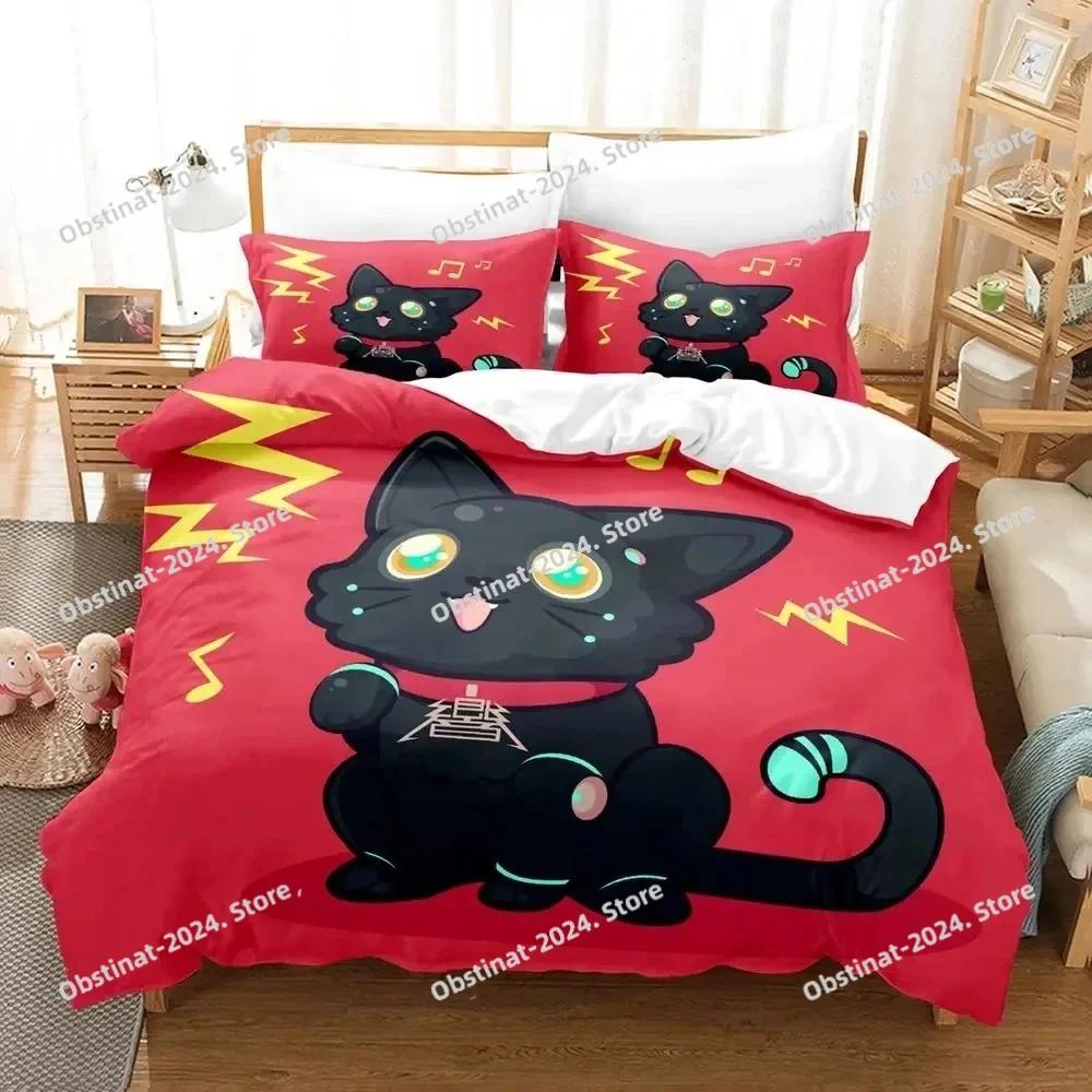Anime Game Hi-Fi Rush Bedding Set Printed Bed Set With Pillowcase Bed Duvet Cover Soft Single Double Queen Super King Size