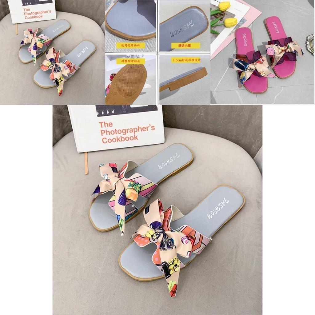 Durable Women's Bow Sliders Silky Butterfly Sandals For Effortless Summer Comfort