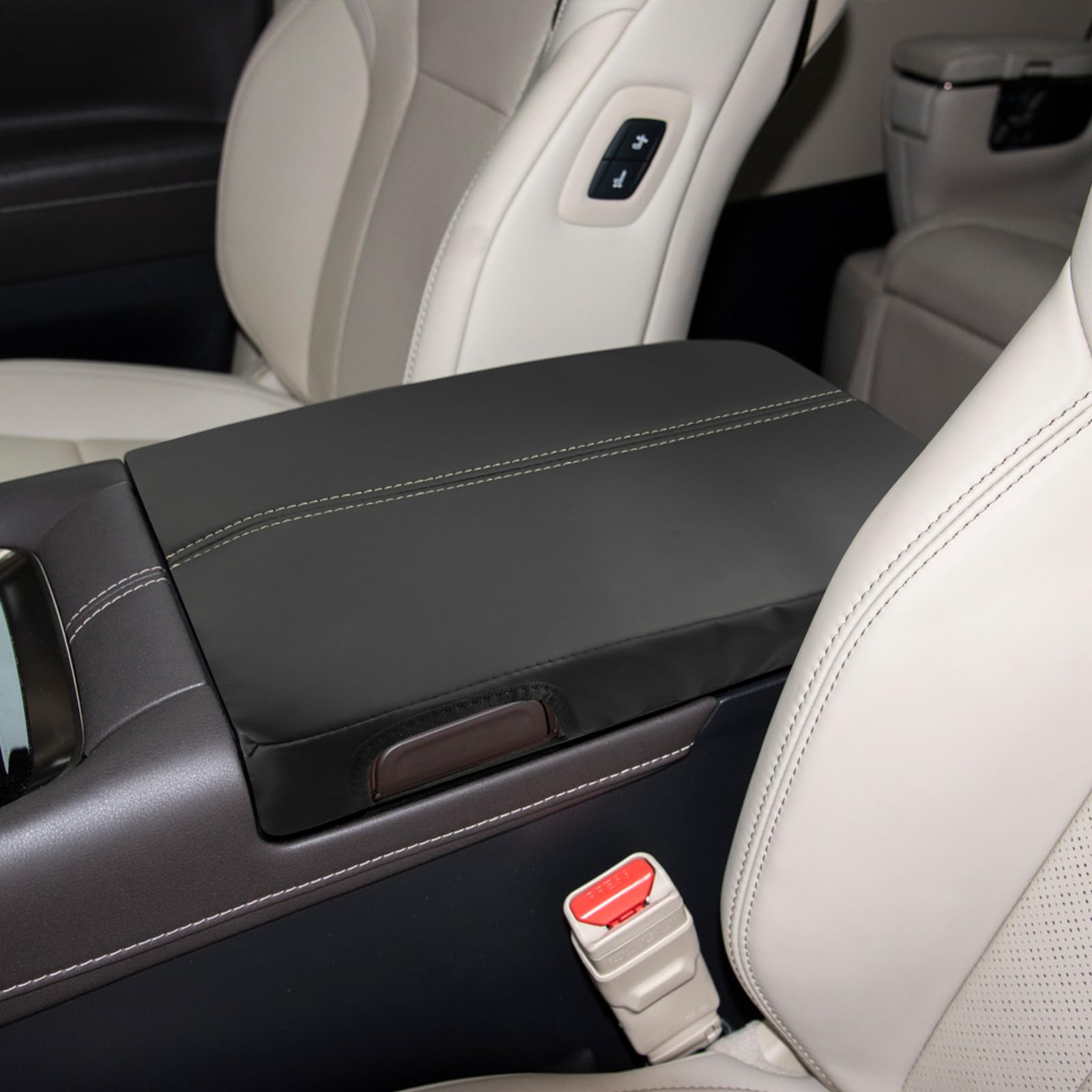 

SXCY Чехол на подлокотник Toyota Alphard 40 серии Чехол для защиты Vellfire 40 серии Консольный бокс White line for Alphard чёрный