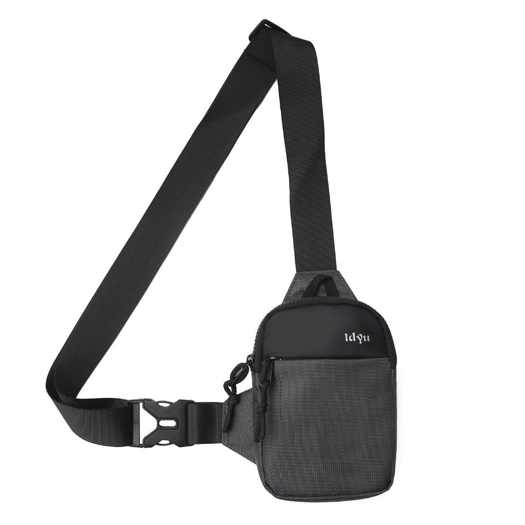 Men's Nylon Color Block Motorcycle Crossbody Bag - Trendy Japanese & Korean Casual Sports Style