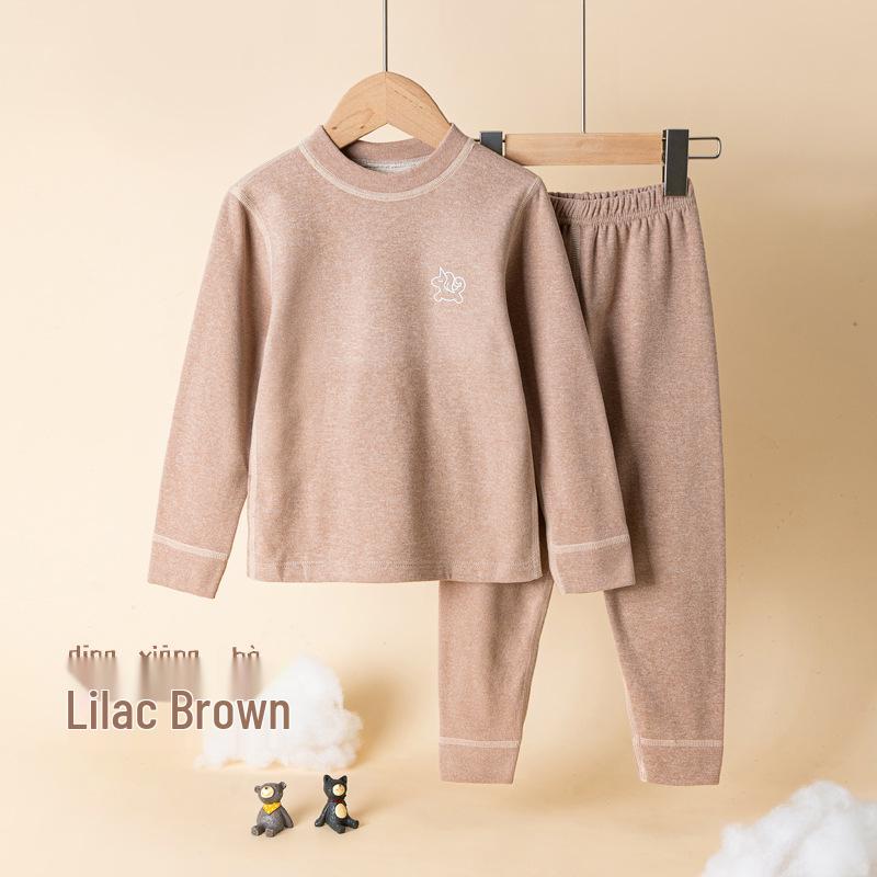 Children's Silk Warm Winter Pajama Set - Thickened Base Layer for Boys and Girls