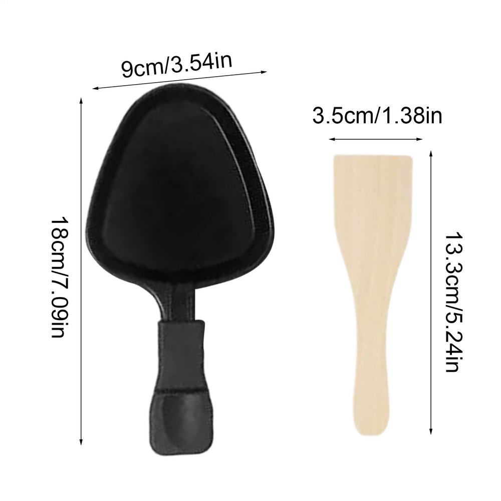 4PCS Raclette Pan with Non-Stick Coating with Insulated Handle and 4 Shovel Portable Cooking Tray for Melted Cheese Omelette