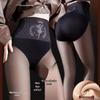 Flower Fairy Black Velvet Compression Stockings: Women's Slimming, Butt Lifting, Warming Glossy Tights for Autumn/Winter