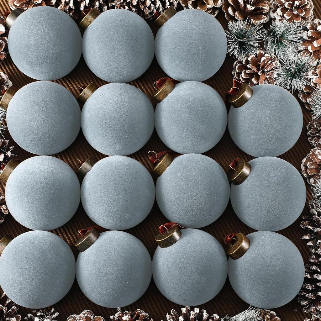 8cm Stoffbezogene Weihnachtskugeln Baumschmuck für Feiertagsdeko Heimparty Geschenk Dekorationen