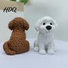 Desktop Dog Ornament 3D Printed Figurine Cute Small Puppy Statue Collectible Figurine Animal for Home Office Desk Shelf Decoration