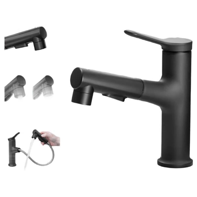 TLXT Hot & Cold Bathroom Basin Pull-Out Faucet