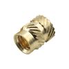 Double Twill Soil Eight-Shaped Knurled Copper Insert Nut for M3/M4/M5 Injection Molding and Hot Melt Applications
