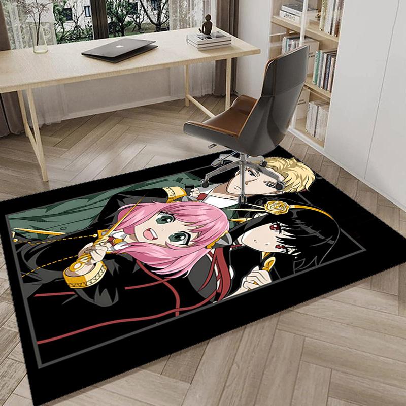 Cute anime spy Famliy Carpet, Chair Rug,Rug for Office Bedroom living rooms, Doormat decor Fan Gift Christmas Gift