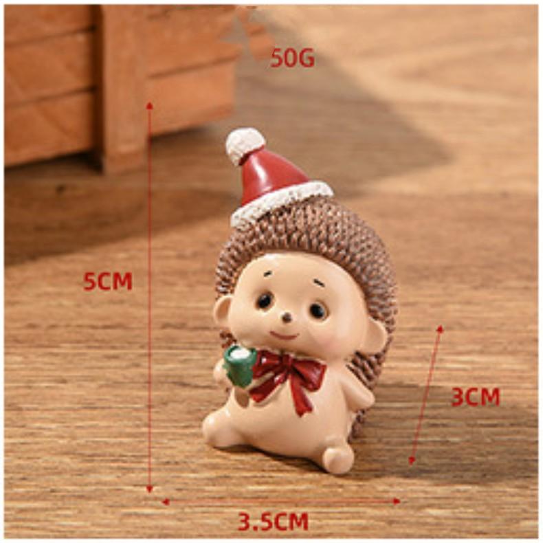Christmas Resin Family Animal Decoration Creative Home Mini Christmas Tree Old Man Gift