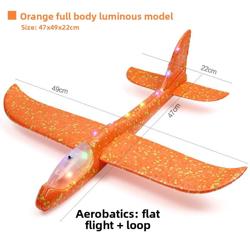 Foam Aircraft Luminous Toy Hand Throw Aircraft Model Children Glider Activity Ground Marketing
