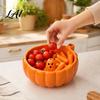Kitchen Fruit Washing Bowl Halloween Swirl Bowl Ghost Center Berry Wash with 360 Degree Rotating Vortex Decor Spin Function PLA Strainer Basket for