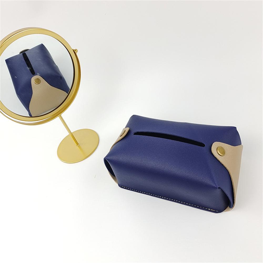 Cute Tissue Box Holder Household PU Leather Napkin Holder Organizer Bedroom Kitchen Desktop Storage Case Toilet Paper Towel Case