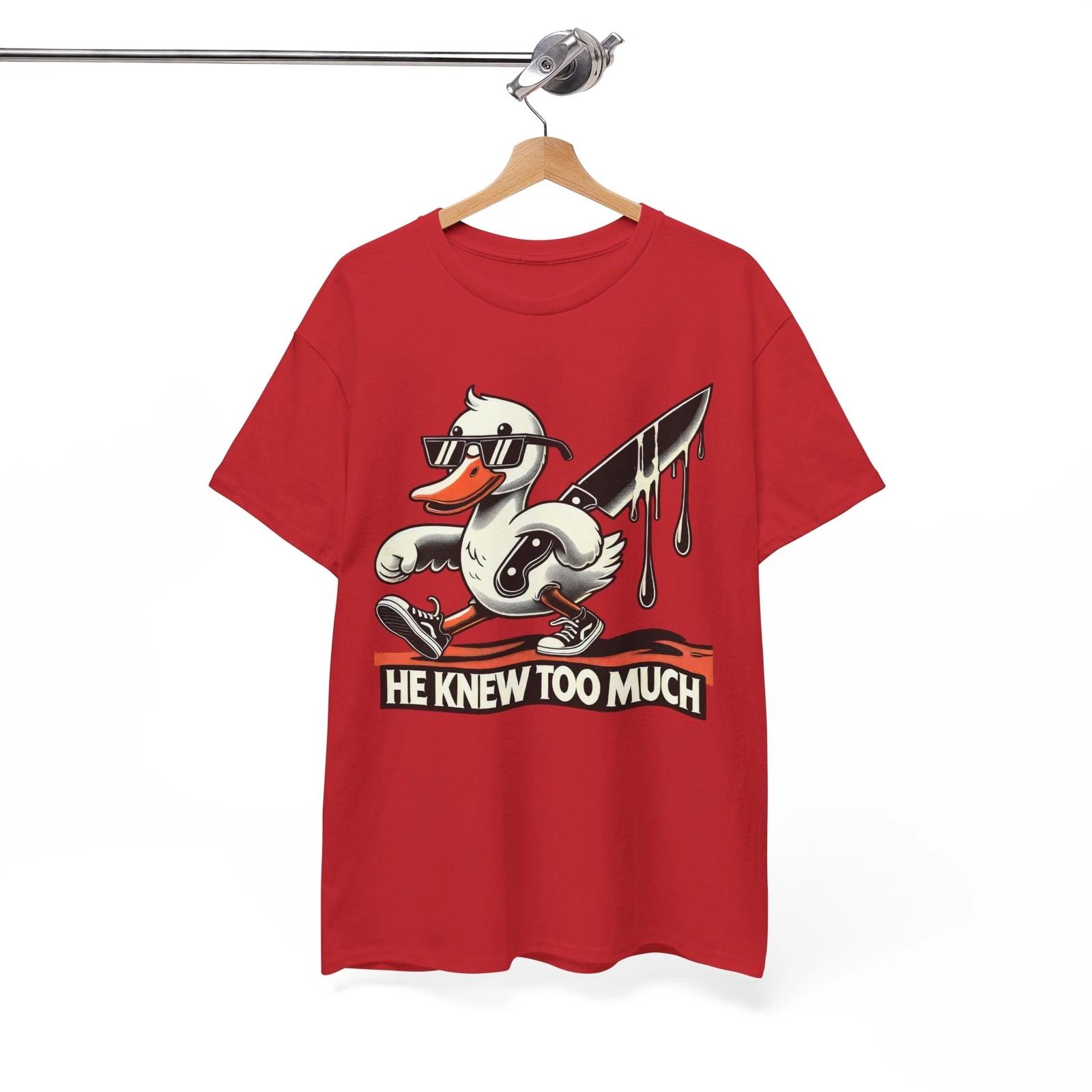 Duck Meme T-Shirt | Funny Early Internet Joke Tee | Viral Humor Shirt S