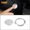 2x Aluminum Car One-Click Engine Start Switch Button Protective Cover Decoration Sticker Suitable for Ford Ranger Wildtrak +