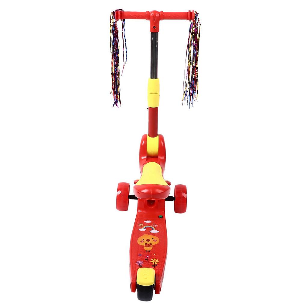 Kids Scooter Red Bird Model 3 In 1 Adjustable Height Handlebar Folding Wider Tires Saddle Seat Toddler Kick Scooter for