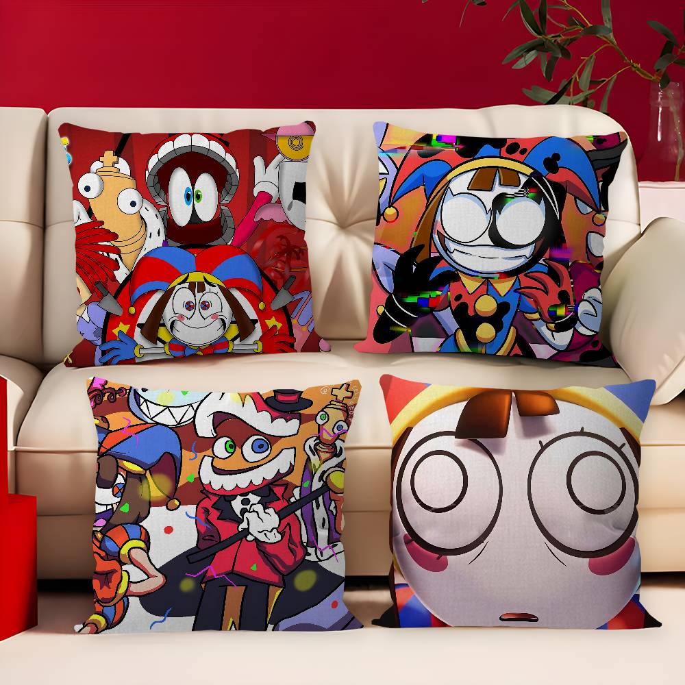 Fine Glasses Unisex The Amazing Digital Circus Cushion Cover Pillow Cover Decor Pillowcase Printed Cushion Case For Couch