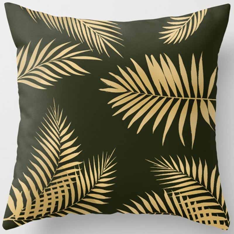 Black and Yellow Square Pillowcase, Home Decoration, Car Sofa Cushion Cover 45cm*45cm