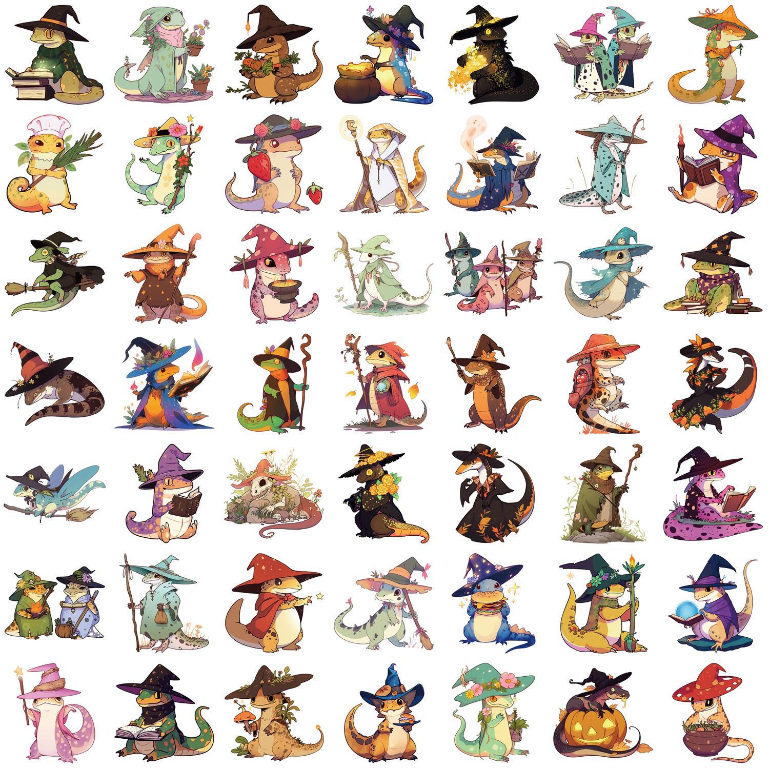 

50 Cartoon Magic Chakra Doodle Stickers Decorate Guitar Notebook Suitcase DIY Waterproof