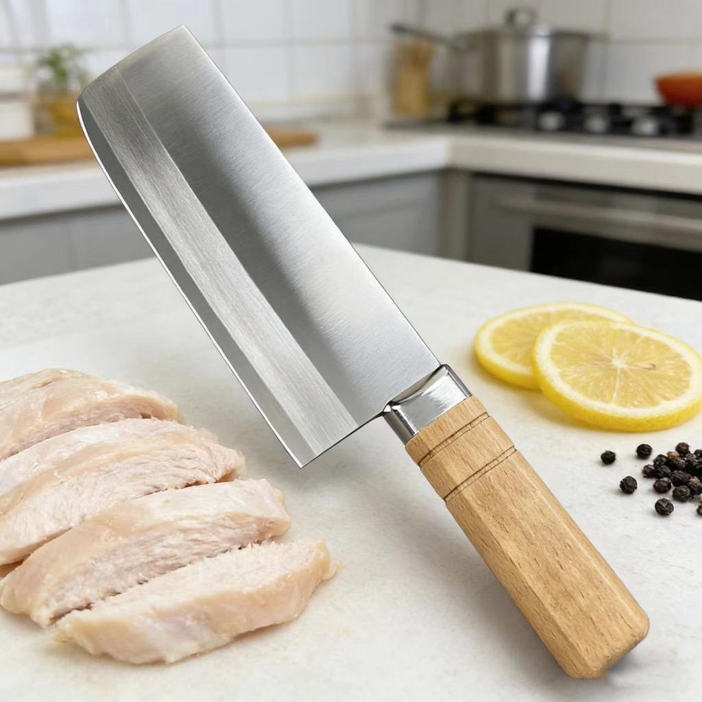 6.8 Inch Nakiri Knife Powder Alloy Steel 10Cr15Mov Blade Wood Handle Chef Slicing Sushi Vegetables Cleaver Meat Kitchen Knives