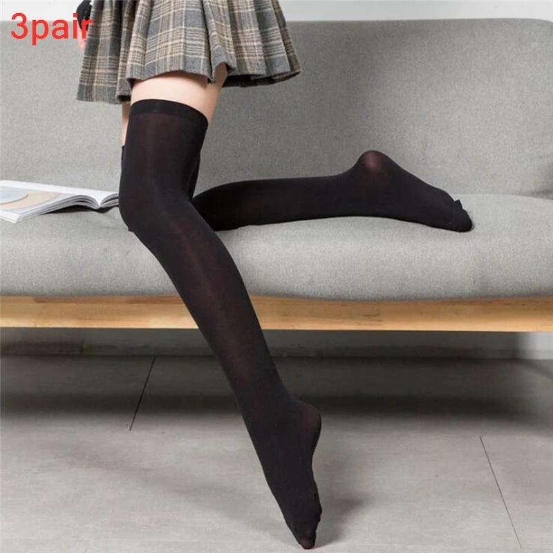 Calzini lunghi a righe bianche e nere da donna, sexy sopra il ginocchio, alti fino alla coscia, sopra il ginocchio, calze da donna, calzini lunghi e caldi da tubo