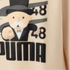 Puma X Staffonly X Monopoly Co-Branded Cartoon Print Crew Neck Sweatshirt Men Tops Beige 539898-86