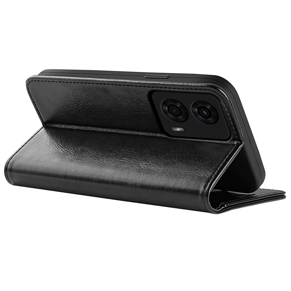 For Motorola Moto E14 4G/G04 4G/G04s 4G/G24 4G Phone Case Crazy Horse Texture Flip Stand Cover
