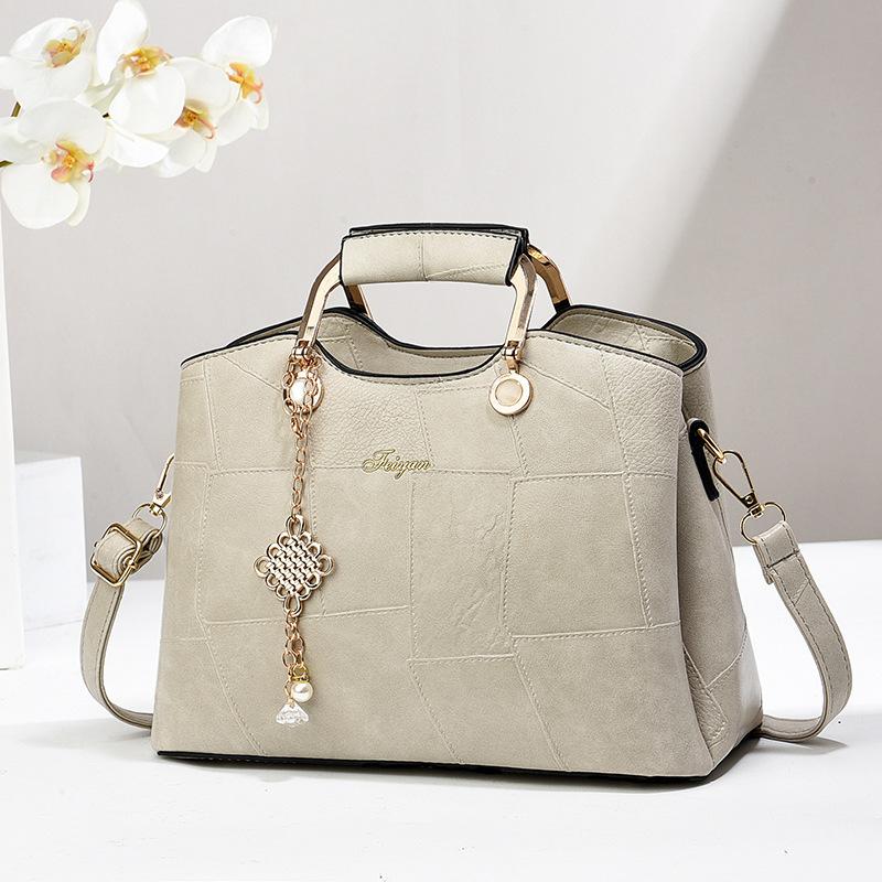 Handbag popular stone pattern geometric splicing women's bag shoulder messenger bag quality bag
