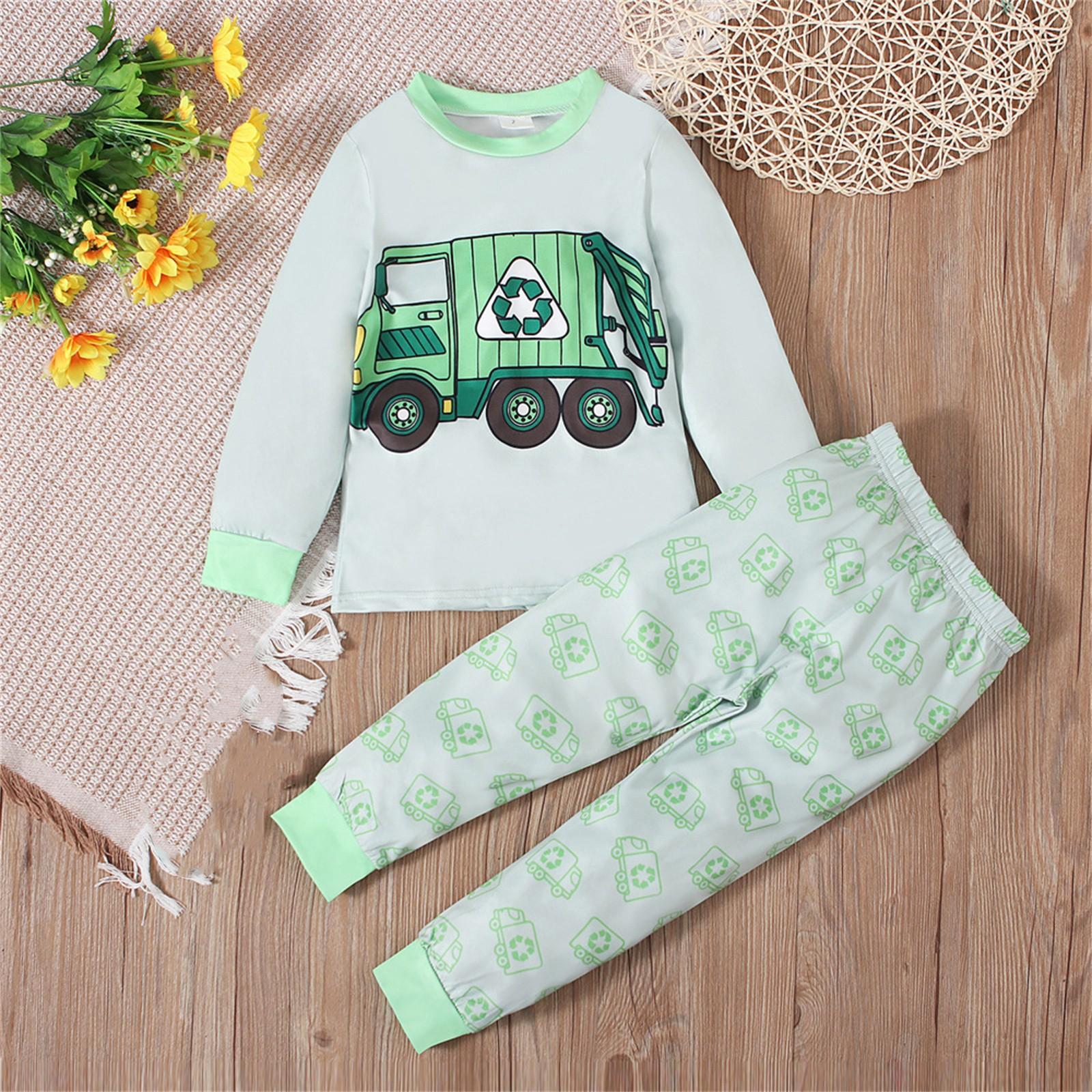 

Детский костюм для мальчиков, футболка с длинным рукавом и брюки, комплект из 2 предметов, повседневный домашний костюм 9 светло-зеленый