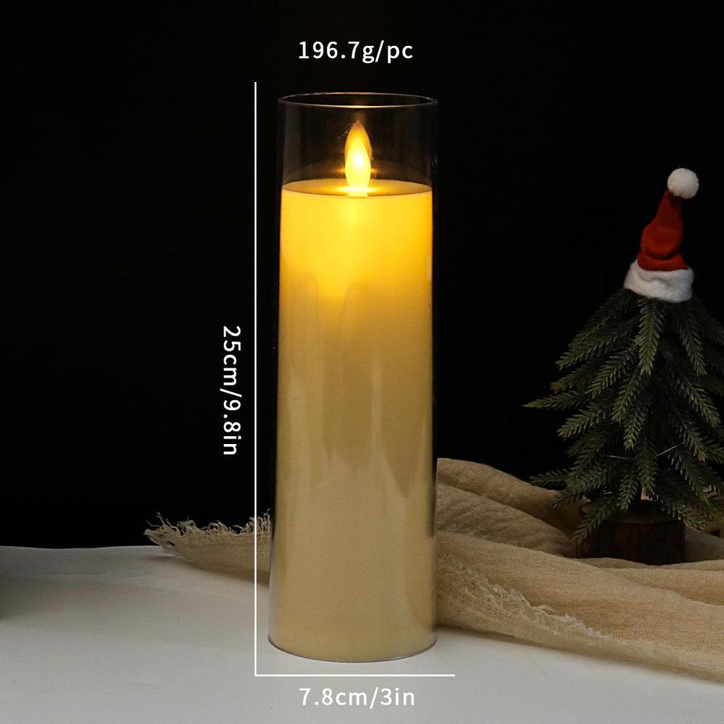 Acryl LED Kerze mit flackernder Flamme und Tassen-Atmosphäre