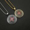 European and American Jewelry, Gold-plated and Diamond Knights Templar Pendant Necklace 2026