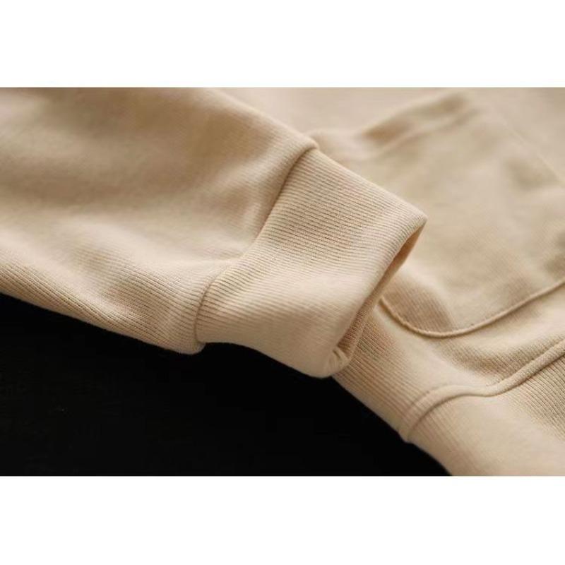 Lässige Einfache Pendler Kapuzen Baumwolljacke Damen Einfarbige Herbst Neue Langarm-Oberteil