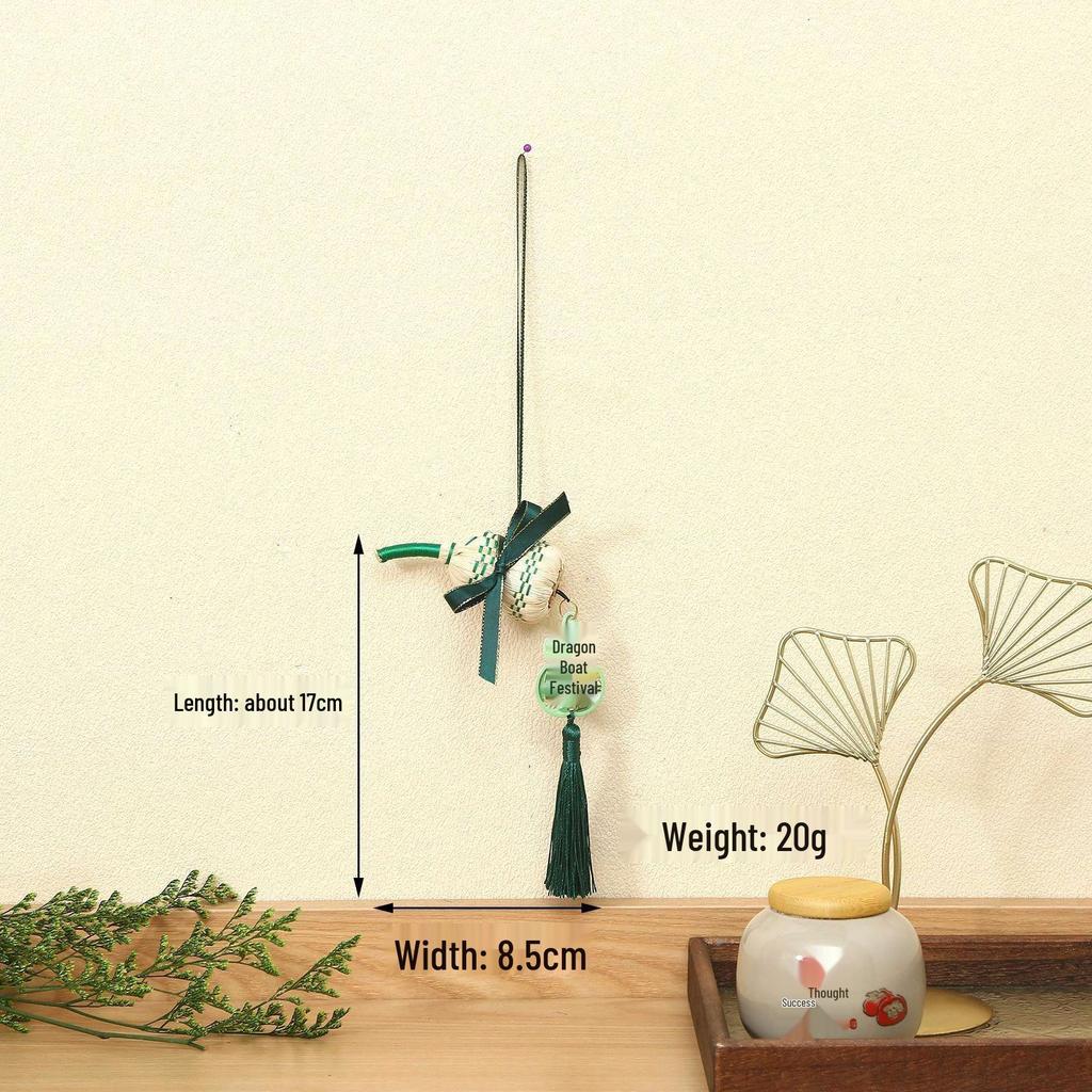 2026 Dragon Boat Festival Mugwort Fan Pendant & Indoor Sachet Bells for Door Handle and Decoration