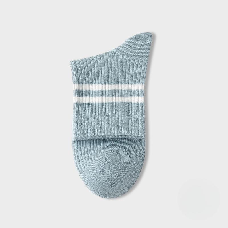 

Женские летние тонкие дезодорирующие спортивные бесшовные носки-трубы из чистого хлопка 1 pair синий