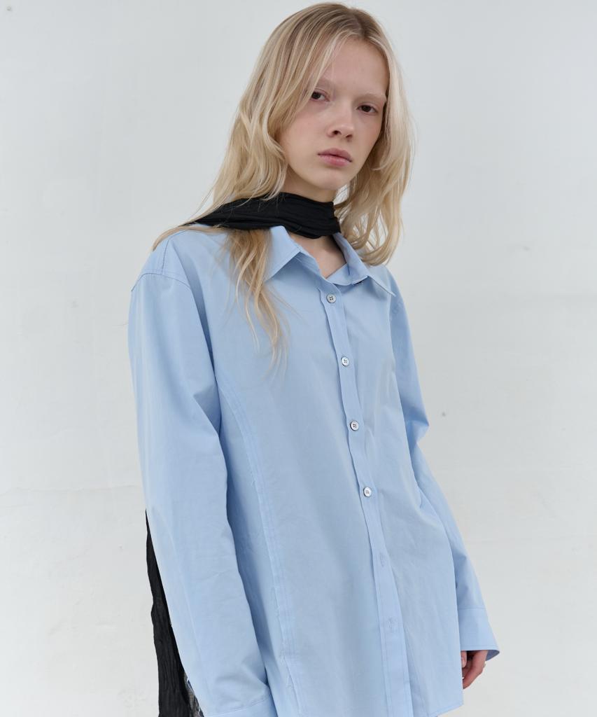 Seolan Vintage Cotton Shirt_Skyblue
