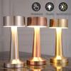 Rechargeable Retro Table Lamp Metal Touch Decor for Bar Coffee Table Restaurant Decoration Light Desk LED Night Lights Bedroom