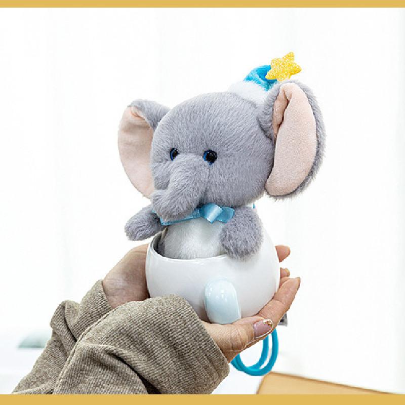 Hat Sleeping Cute Bow Cartoon Elephant Plush Toy Pendant For Decoration Bag