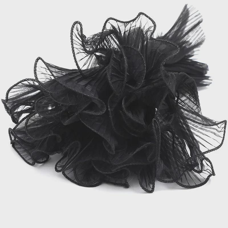 Valentine's Day 3D Ruffled Mesh Lace Flower Bouquet Wrap